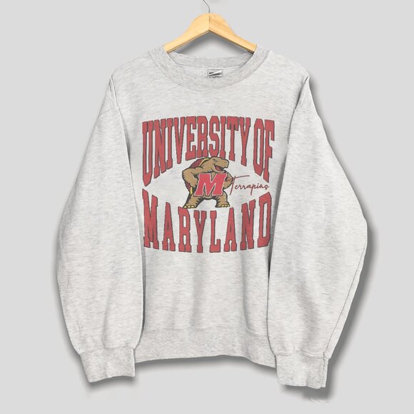 Vintage University of Maryland Terrapins Football Sweatshirt, Retro NCAA Shirt - Picture 1 of 2